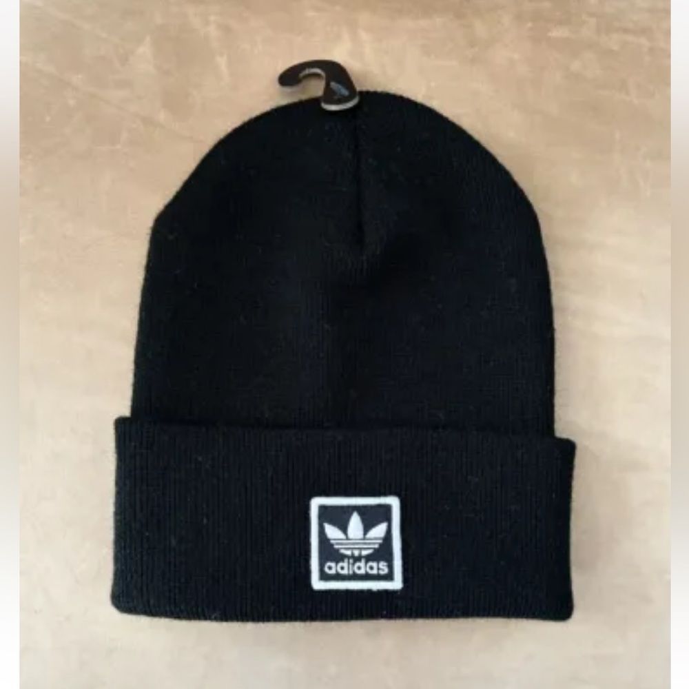 Adidas Logo Black & White Beanie Unisex One Size